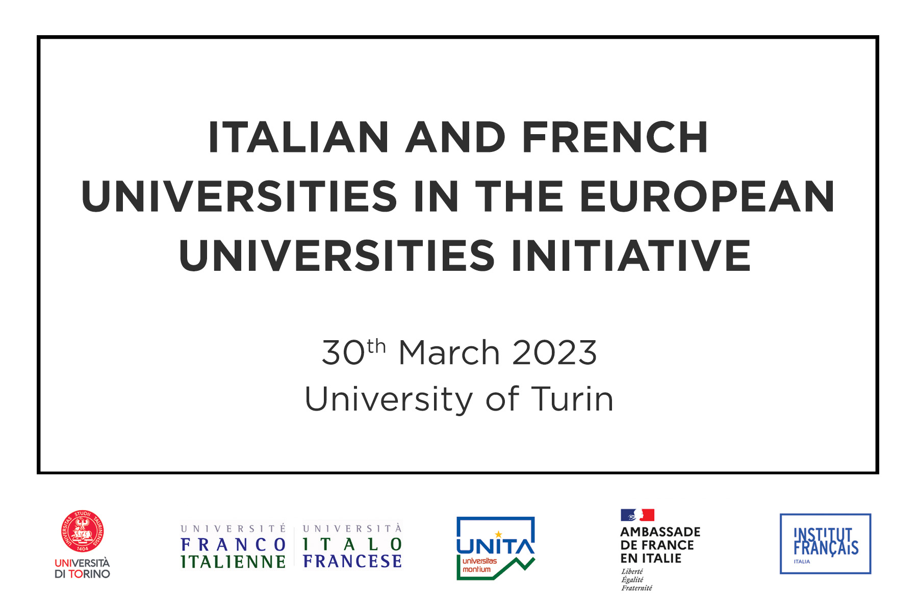 Italian and French Universities in the European Universities initiative