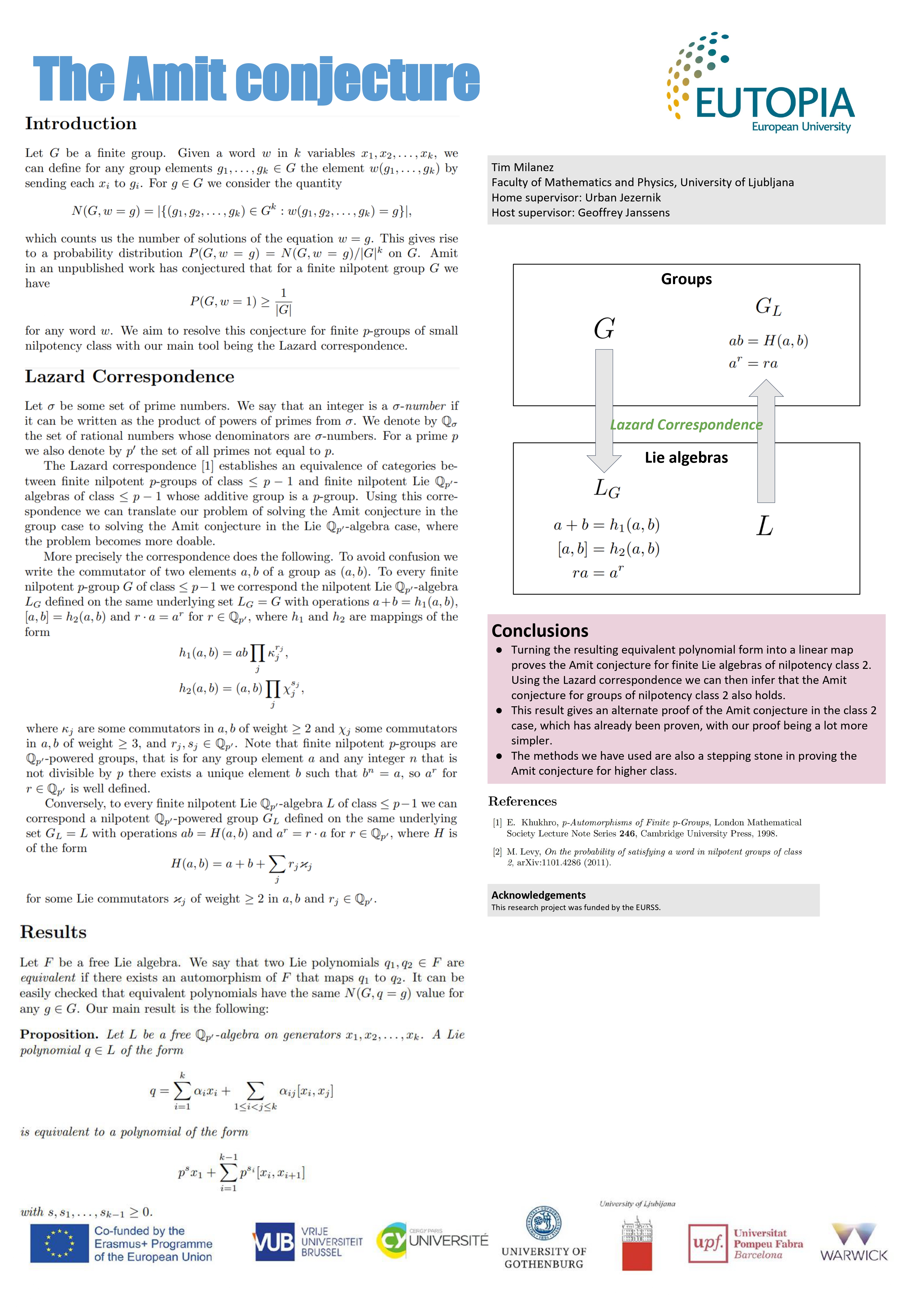 Tim Milanez EURSS 2022 poster