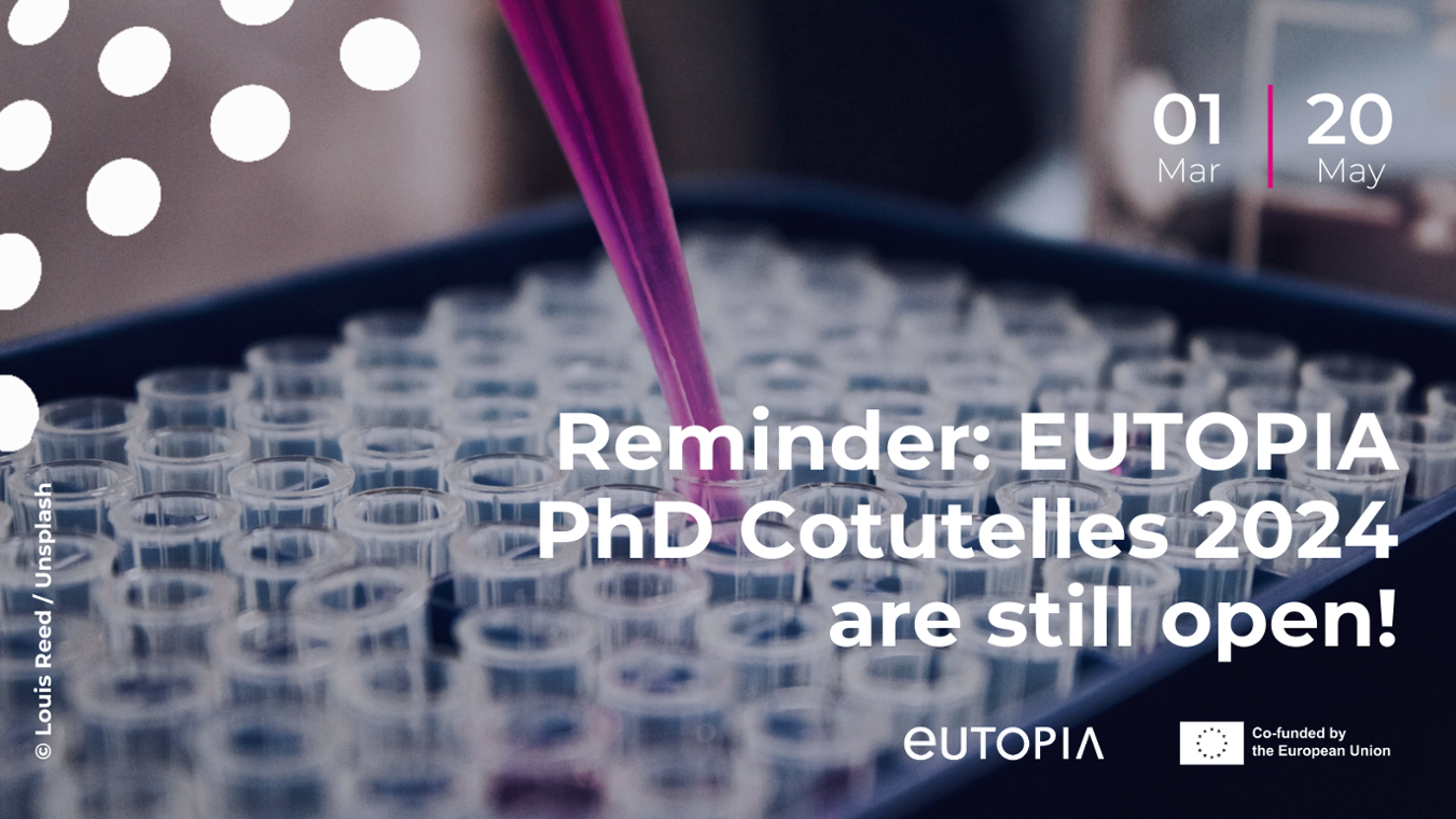 Reminder: PhD Co-tutelle Call 2024 is still open!